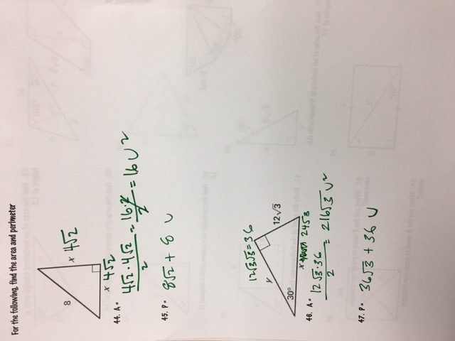 Quinanola, Mark / Honors Geometry Homework and Handouts