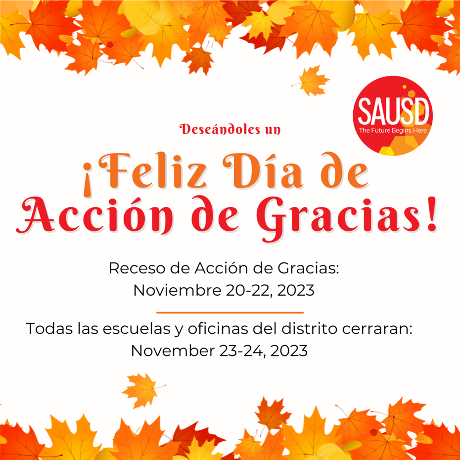 Happy Thanksgiving 2023 - Spanish