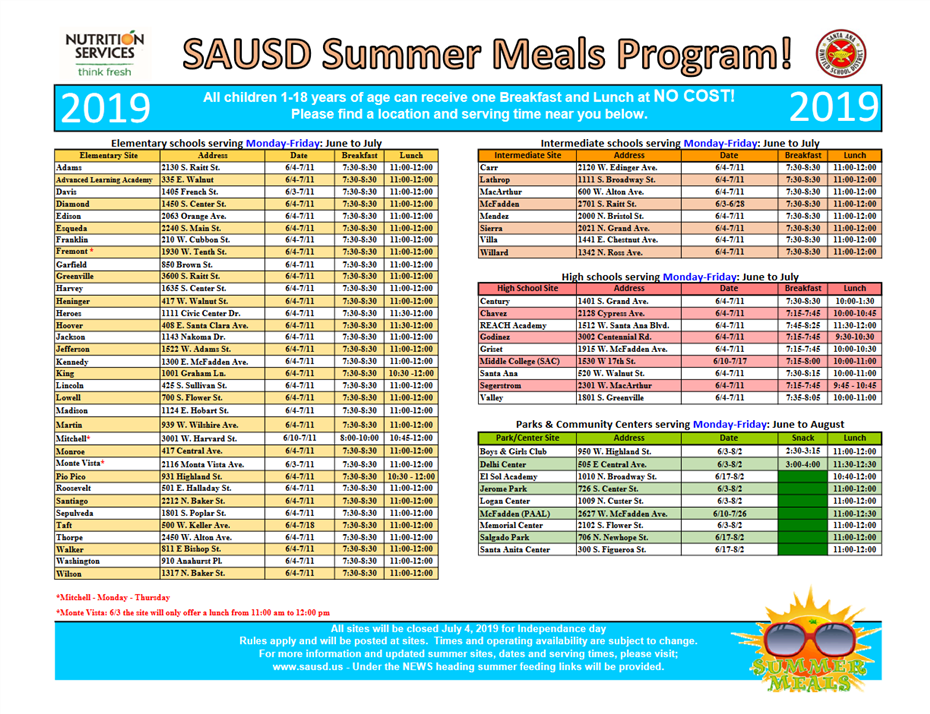 Santa Ana Unified Calendar - Denys Felisha
