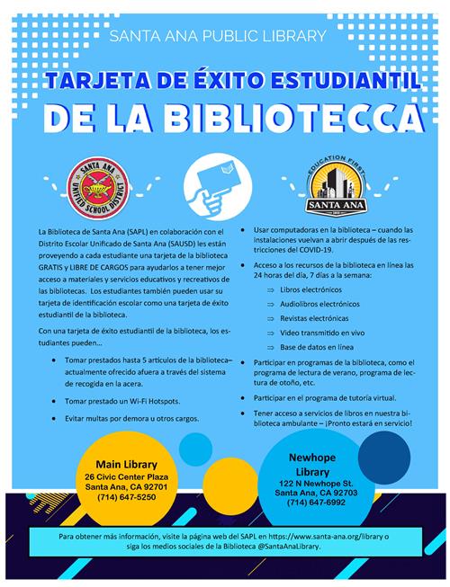 Library flier Spanish  