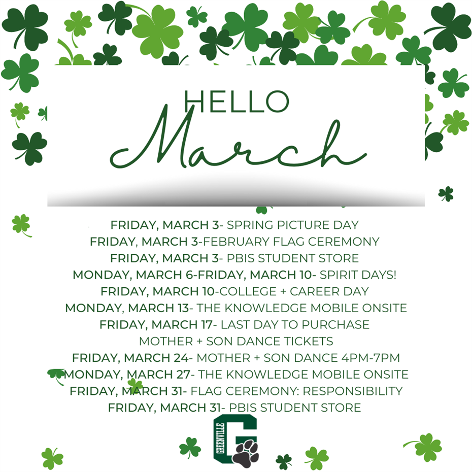  March Calendar