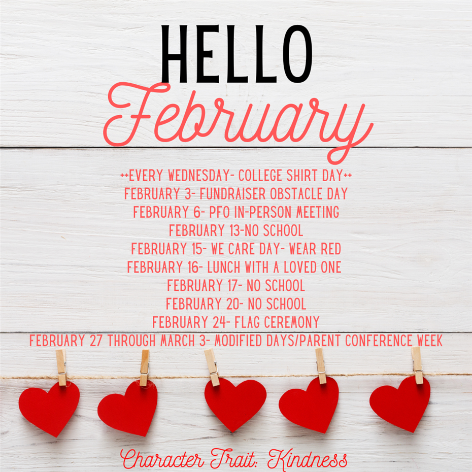  February Kindness Calendar