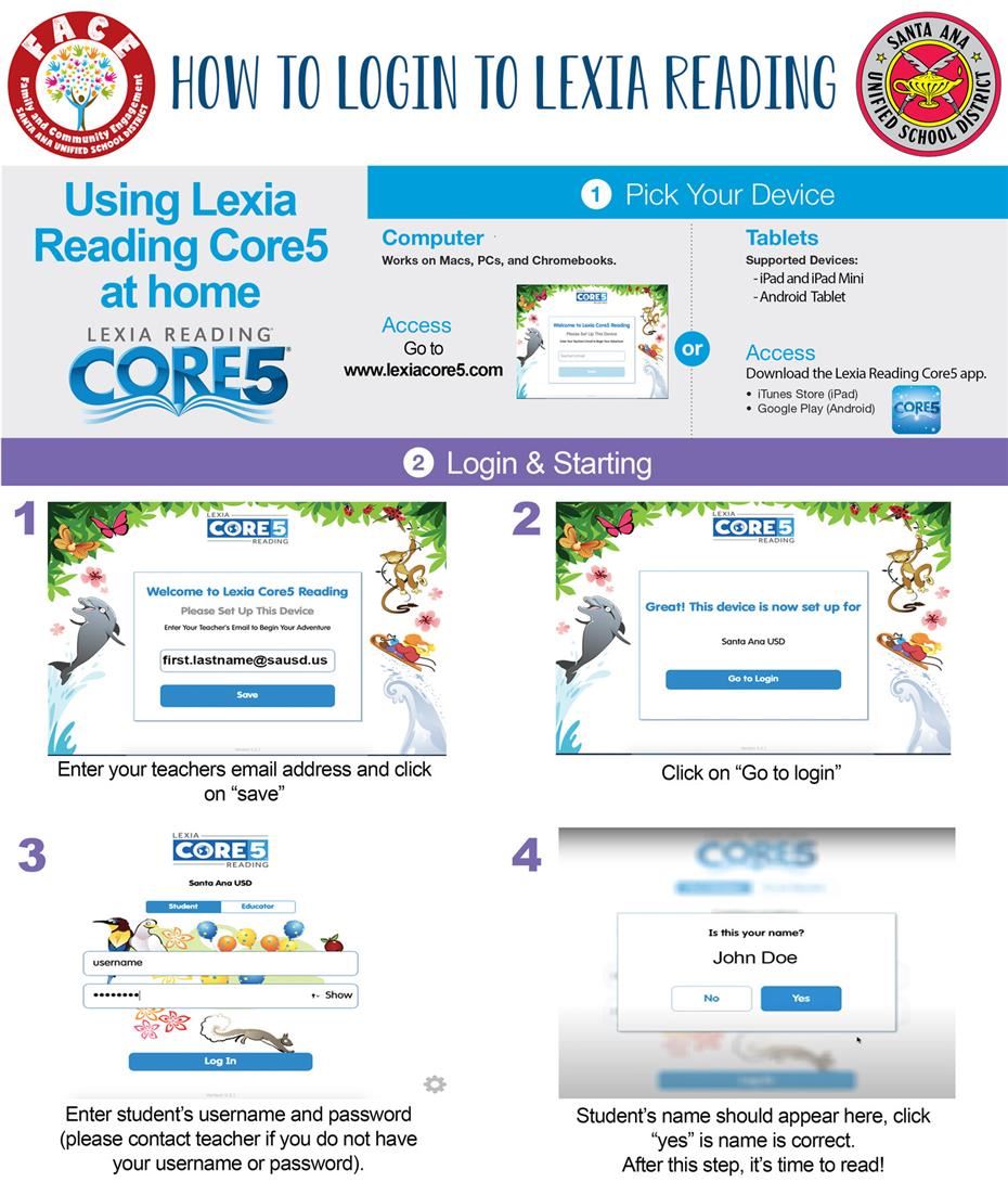 How to login to Lexia Reading 