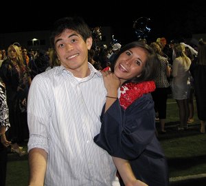 Cody and Kiersten at Kiersten's graduation in June