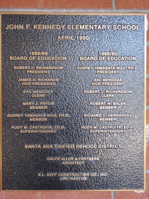John F. Kennedy Plaque