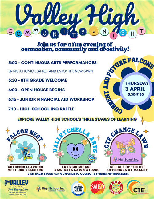 Community Night Open House Flyer