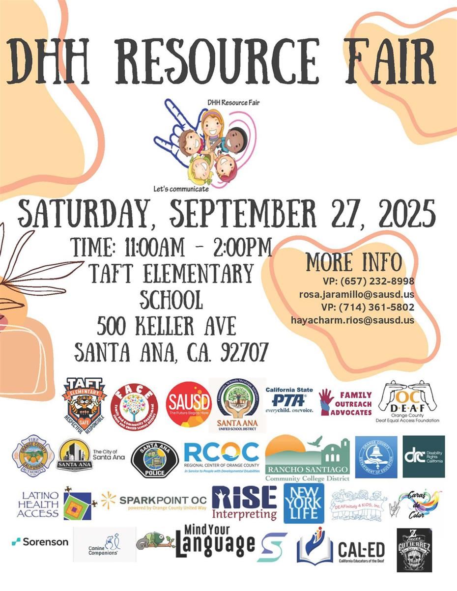  DHH Resource Fair: September 27th 