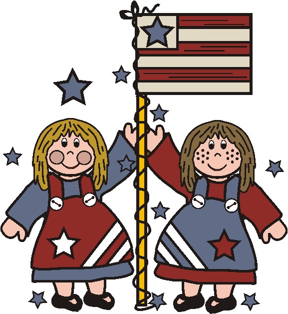 2 girls flag 