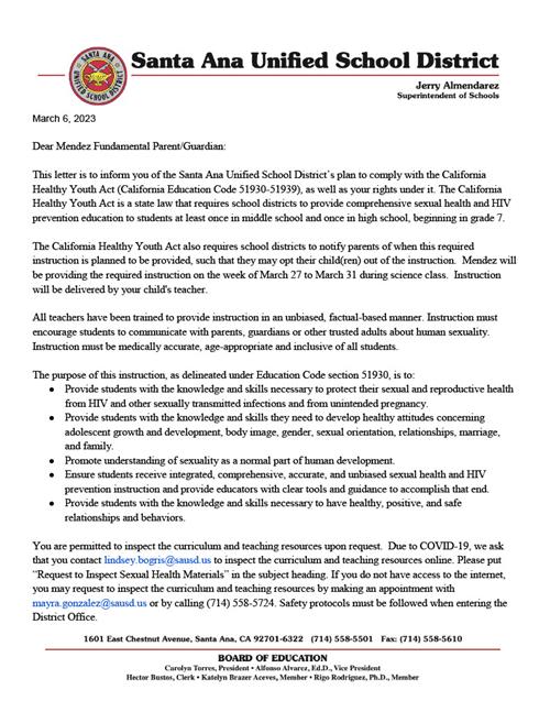  California Healthy Youth Act 