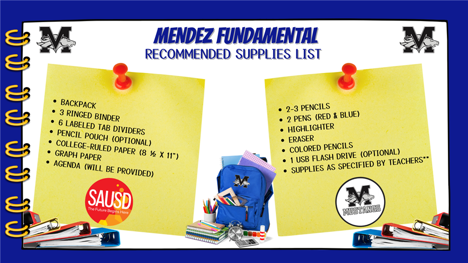  Recommended Supplies List 