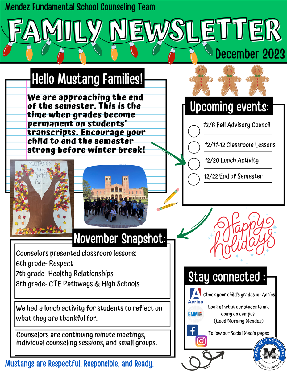  School Counseling Newsletter - December