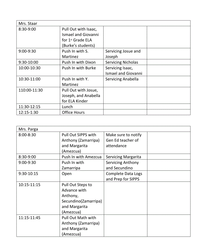 Distance Learning Schedule 
