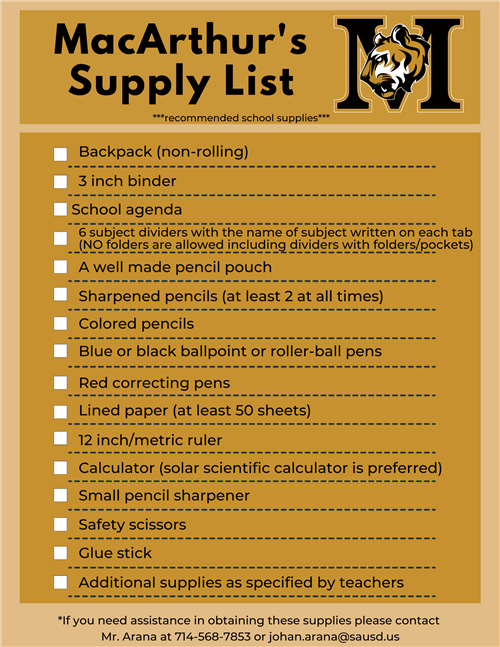 Supply List