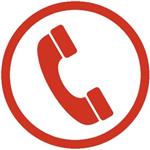 Sketch of a red colored phone handle
