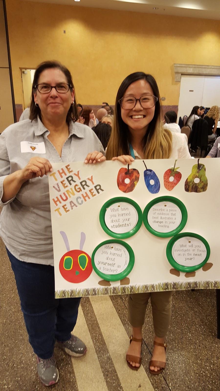 A Support Provider and Participating Teacher with her delicious end-of-year project.