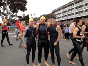 before my first triathlon with friends 