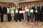 Harvey teachers with School Board