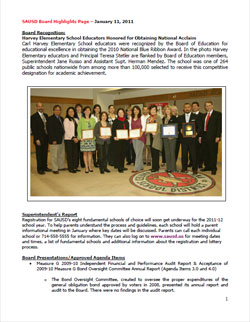 Board Highlights