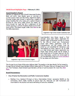 Board Highlights