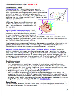 Board Highlights