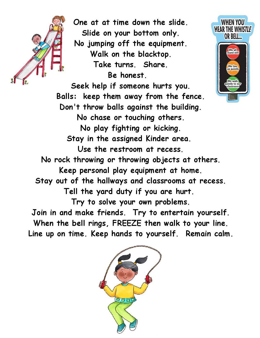 playground rules playground rules