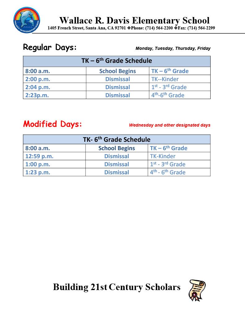 Bell Schedule