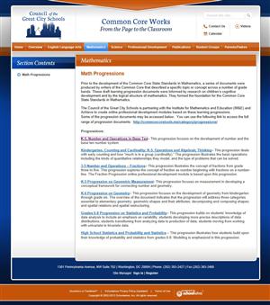 Council of the Great City Schools, Math Progressions 