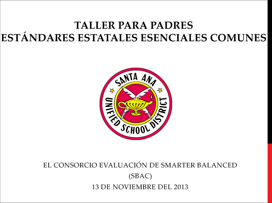 CCSS Spanish Parent Workshop 2 