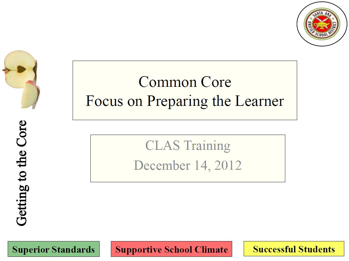 Preparing the Learner CLAS Meeting 