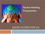 Access for All Parent Meeting 