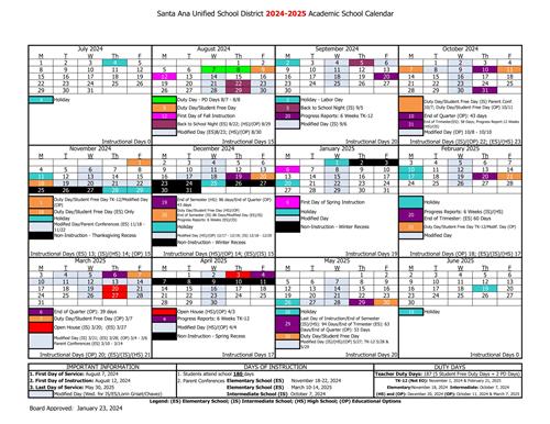Academic Calendar