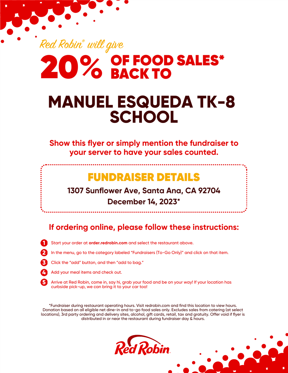  Red Robin Fundraiser