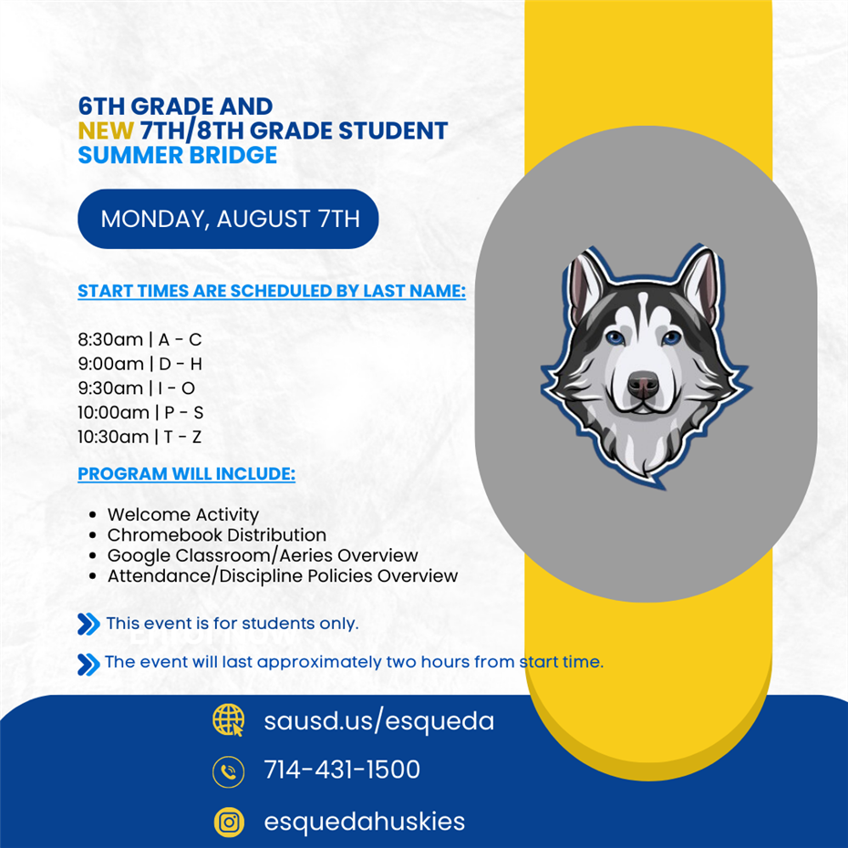  6th Grade Summer Bridge