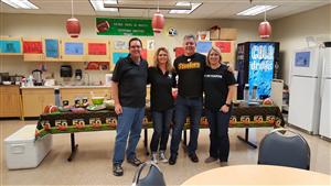Super Bowl Party with Mr. Fleming, Ms. Derleth, Mr. Mares, Mrs. Cervantes 