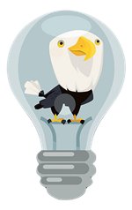 Light bulb eagle 