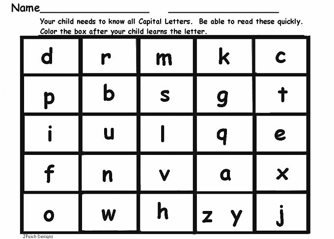Lowercase Letters