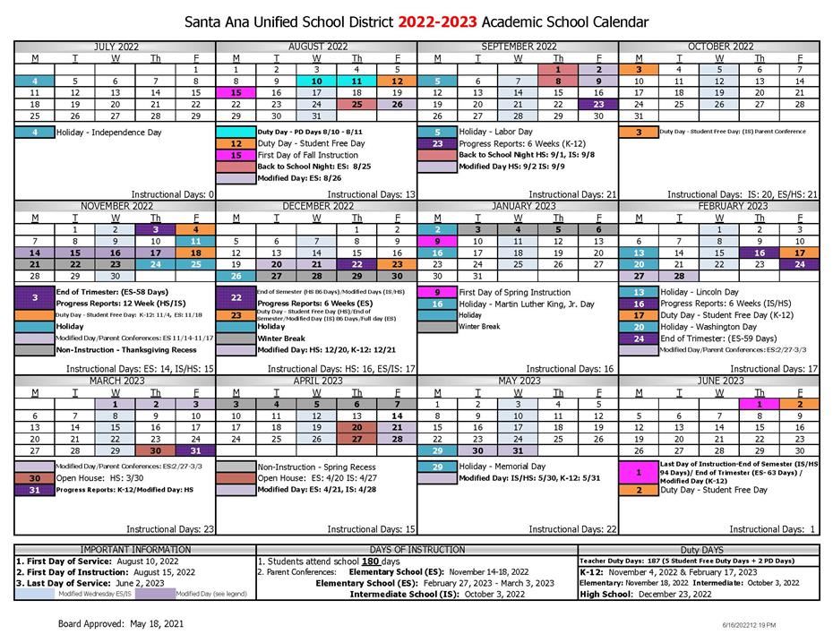 Bell Schedules / Garfield Academic Calendar 2022-2023